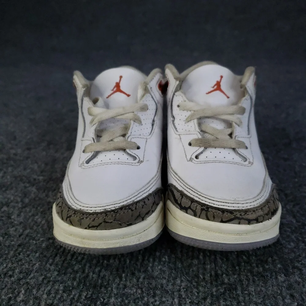Nike Air Jordan 3 Retro Shoes Georgia Peach‎ Toddler Size 9C White Sneakers
